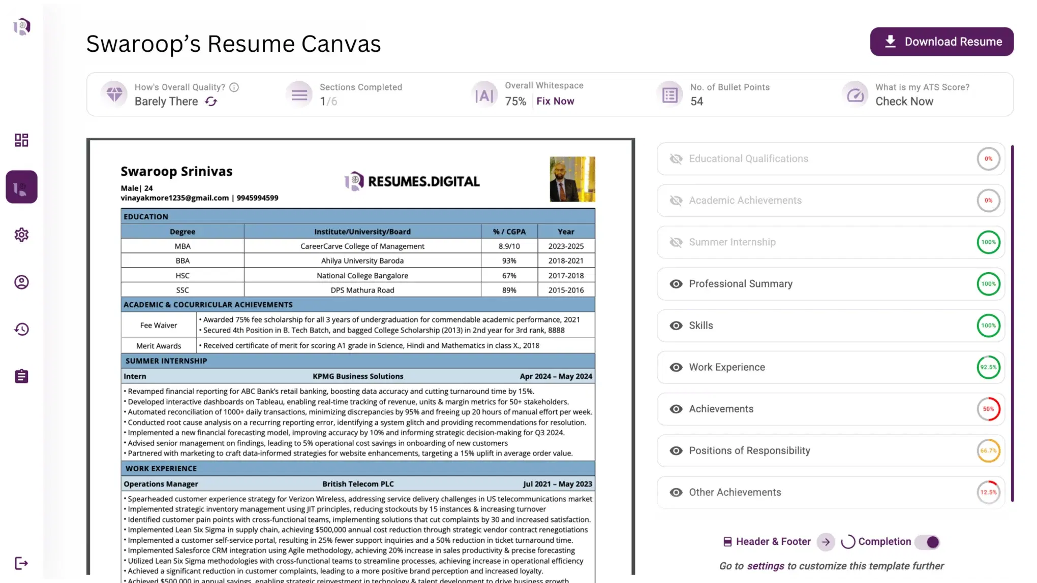 Resume Portal
